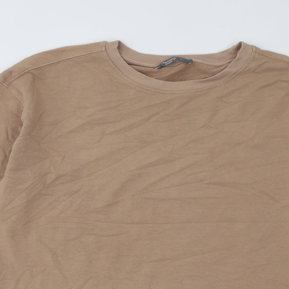 Nutmeg Womens Brown Cotton Pullover Sweatshirt Size 8 Pullover