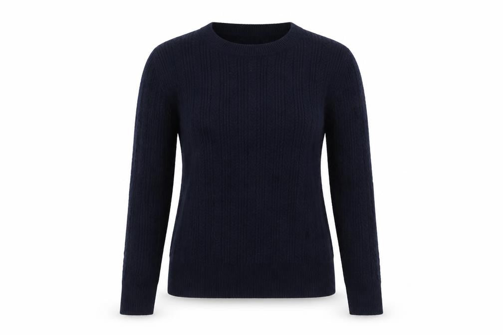 Marks and Spencer Womens Blue Round Neck Acrylic Pullover Jumper Size 12