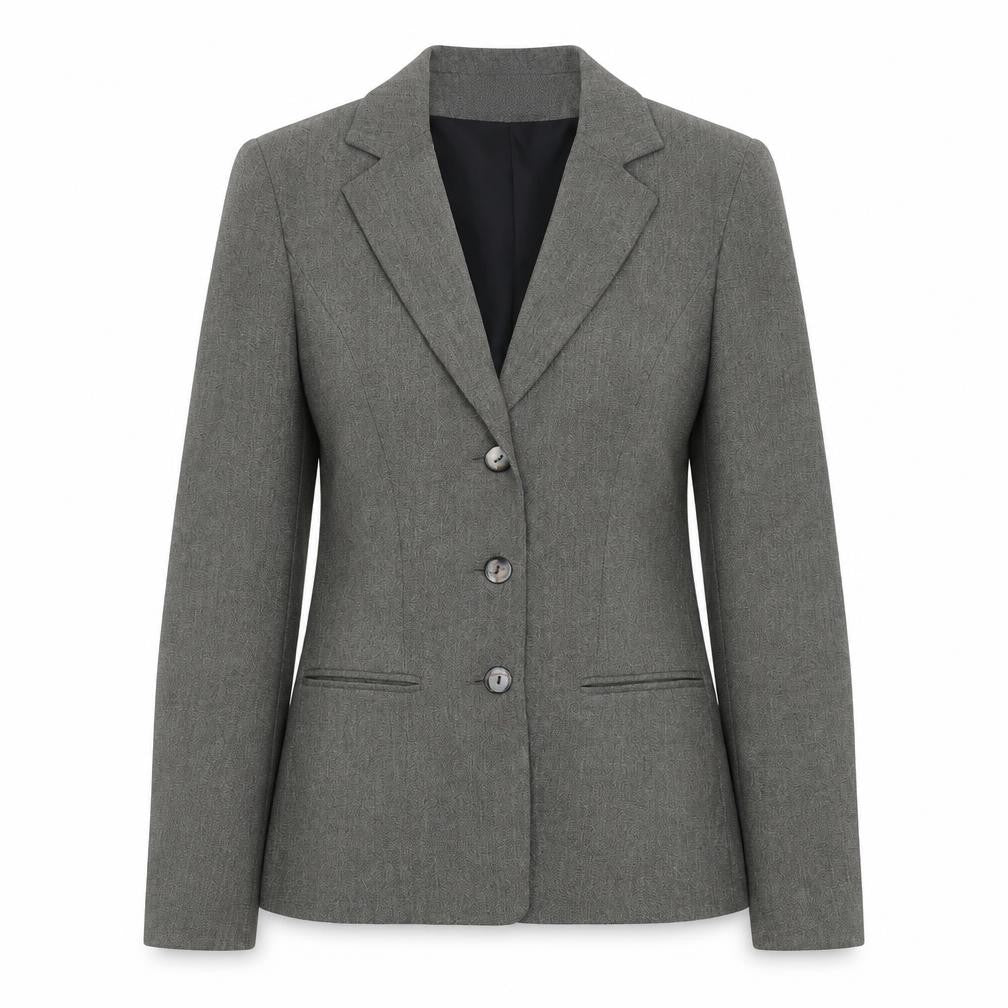 Essentials Womens Grey Jacket Blazer Size 10 Button