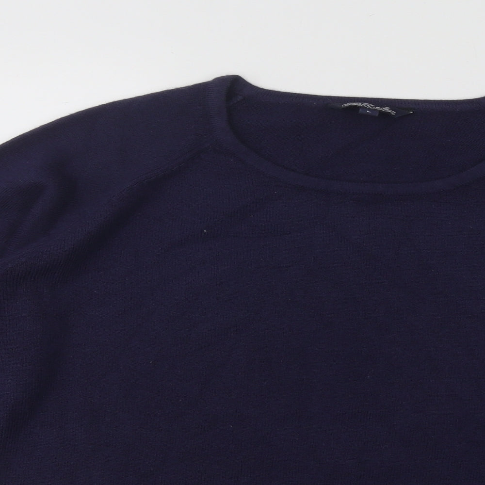 Sarah Hamilton Womens Blue Round Neck Acrylic Pullover Jumper Size L
