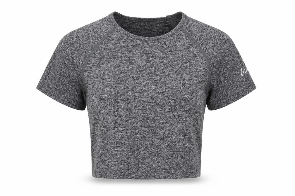 Boohoo Womens Grey Polyester Basic T-Shirt Size L Round Neck Pullover