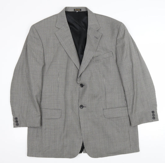 Stafford Mens Multicoloured Houndstooth Polyester Jacket Blazer Size 42