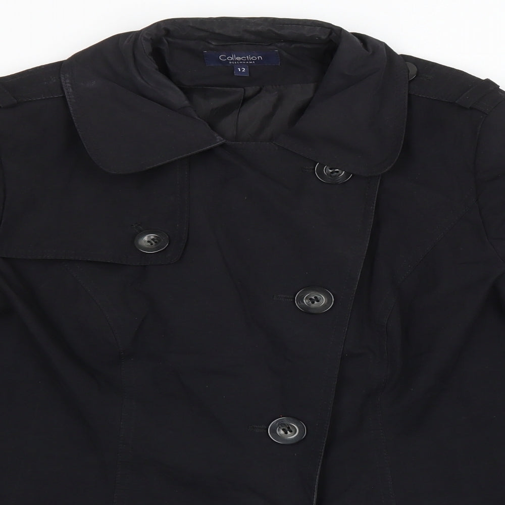 Debenhams Womens Black Jacket Size 12 Button