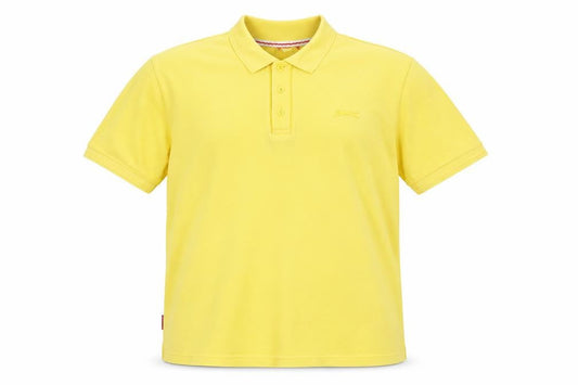 Slazenger Mens Yellow Polyester Polo Size L Collared Button