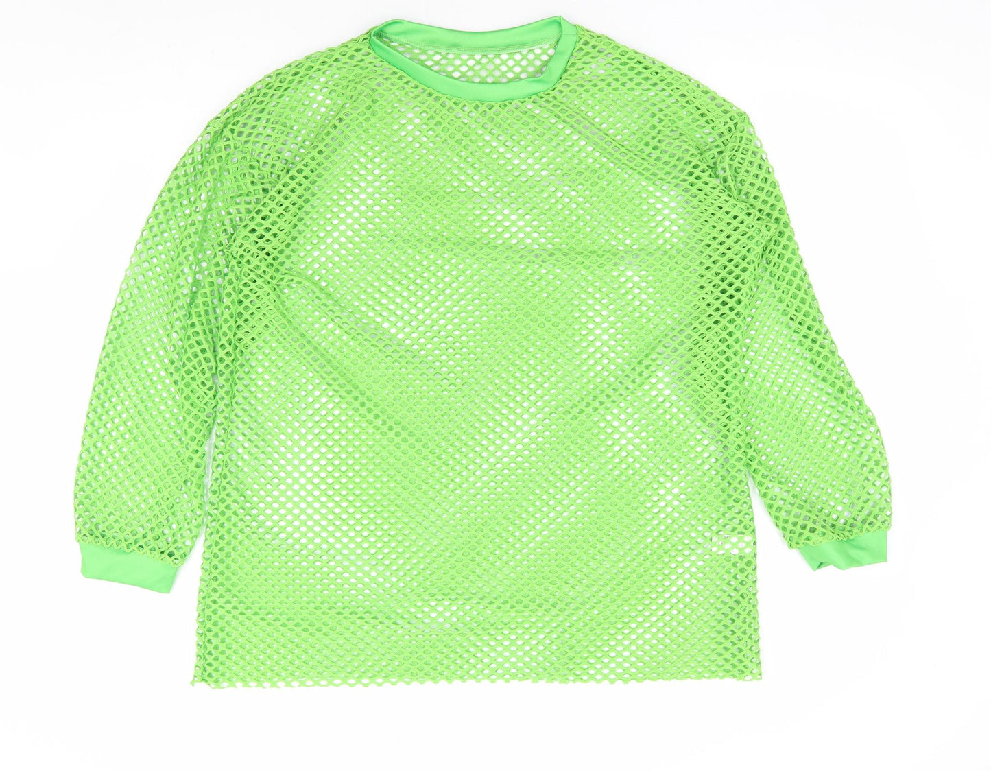Preworn Womens Green Polyester Pullover Sweatshirt Size 2XL Pullover
