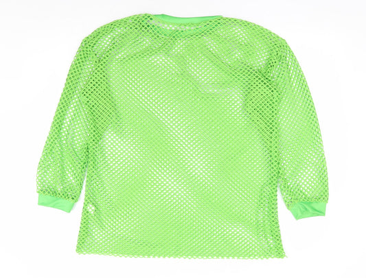 Preworn Womens Green Polyester Pullover Sweatshirt Size 2XL Pullover