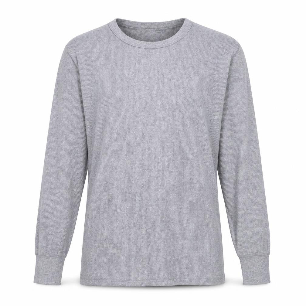 Marks and Spencer Mens Grey Round Neck Cotton Pullover Jumper Size M