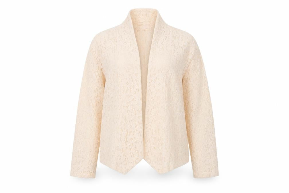 Miss Selfridge Womens Ivory V-Neck Nylon Cardigan Jumper Size 14