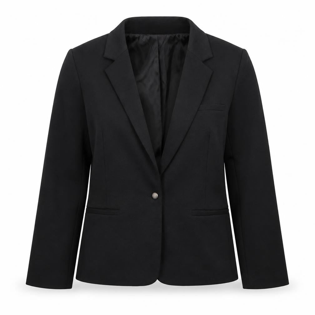 Damrat Womens Black Polyester Jacket Blazer Size 18