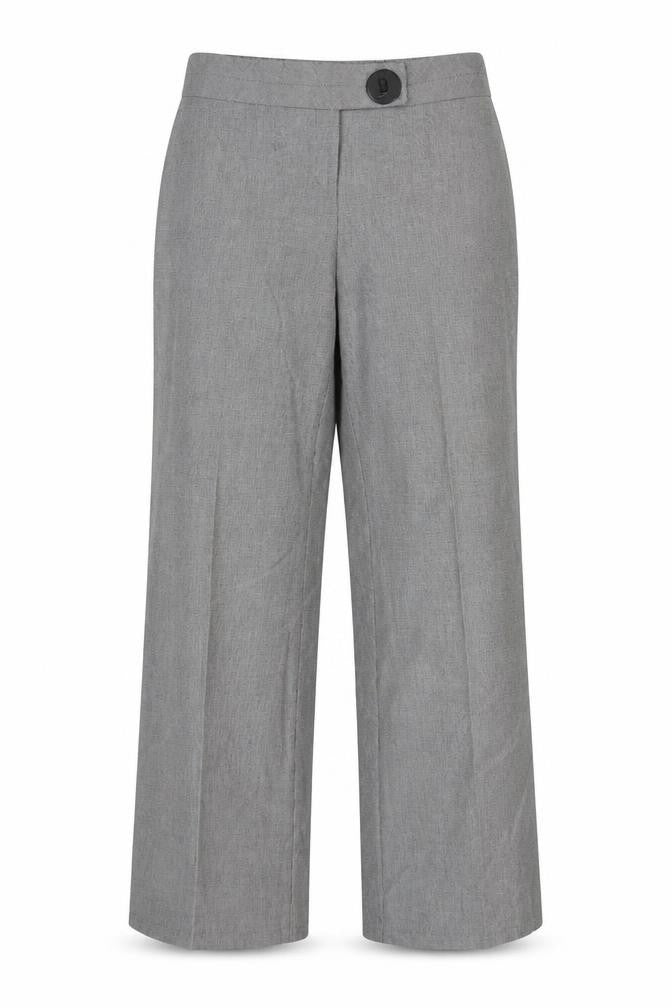 Marks and Spencer Womens White Check Polyester Trousers Size 14 L29 in Regular Zip