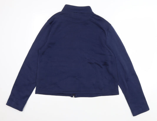 Anne De Lancay Womens Blue Jacket Size M Zip