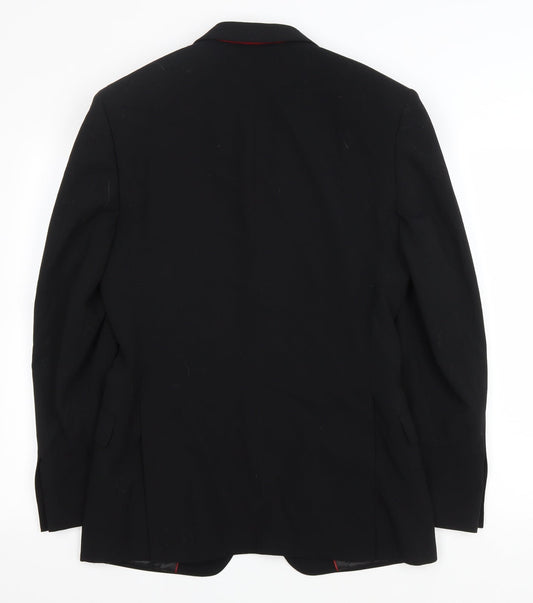 Lambretta Mens Black Polyester Jacket Blazer Size 36
