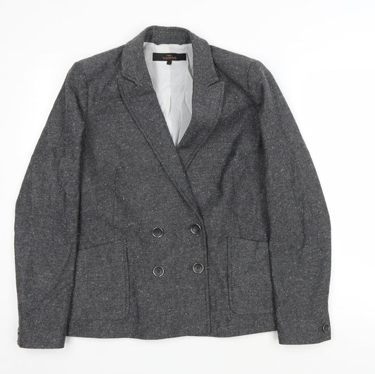 NEXT Womens Grey Cotton Jacket Blazer Size 14