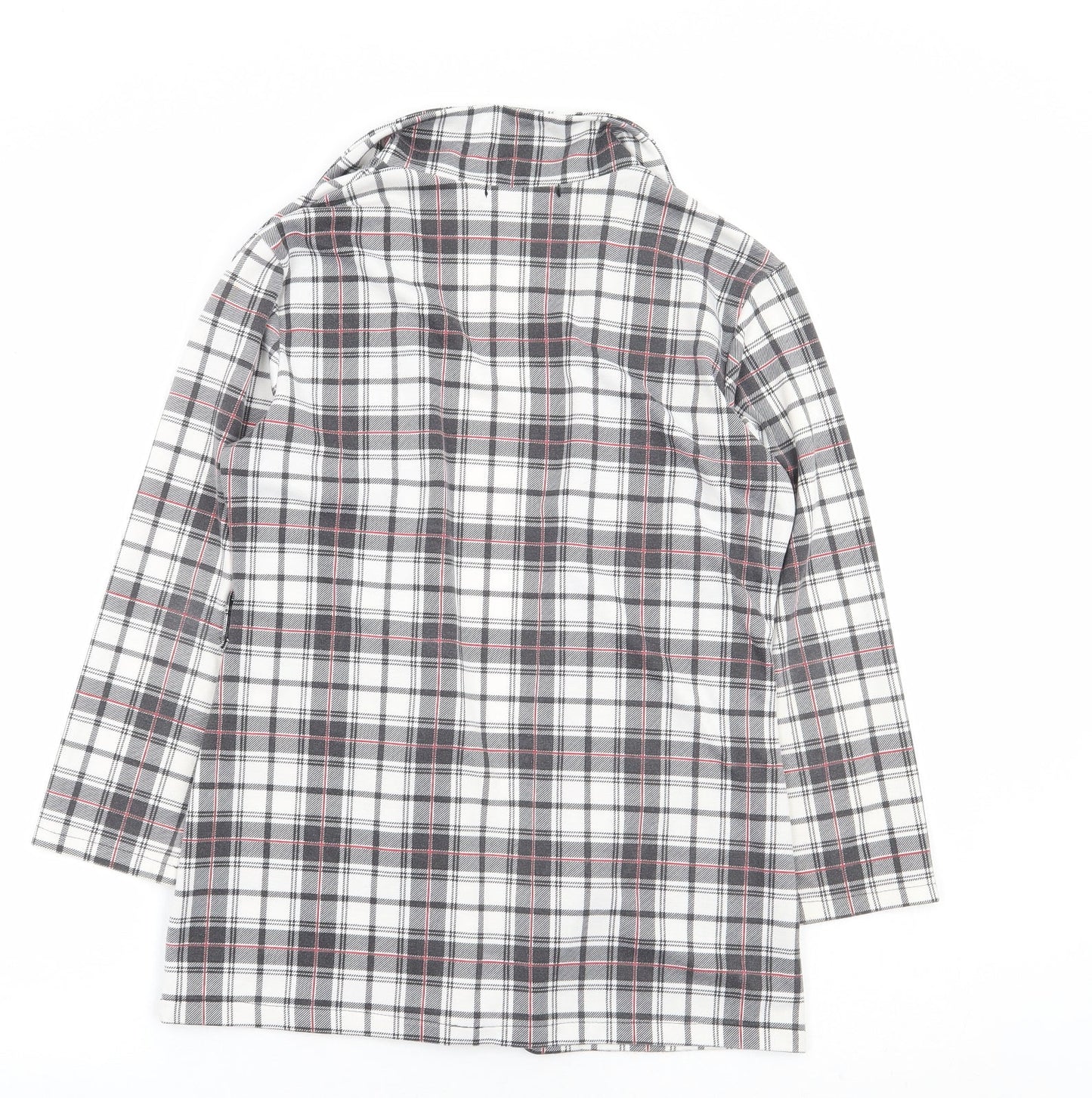 Lasula Womens Black Plaid Jacket Blazer Size 8