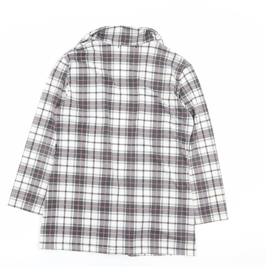 Lasula Womens Black Plaid Jacket Blazer Size 8