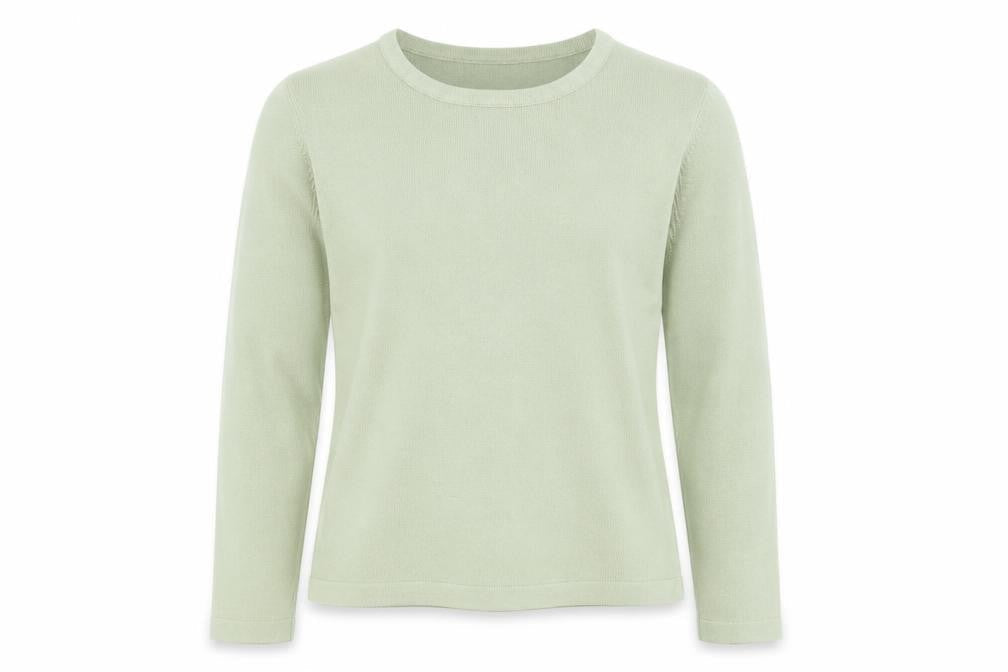 JDV Womens Green Round Neck Acrylic Pullover Jumper Size 12
