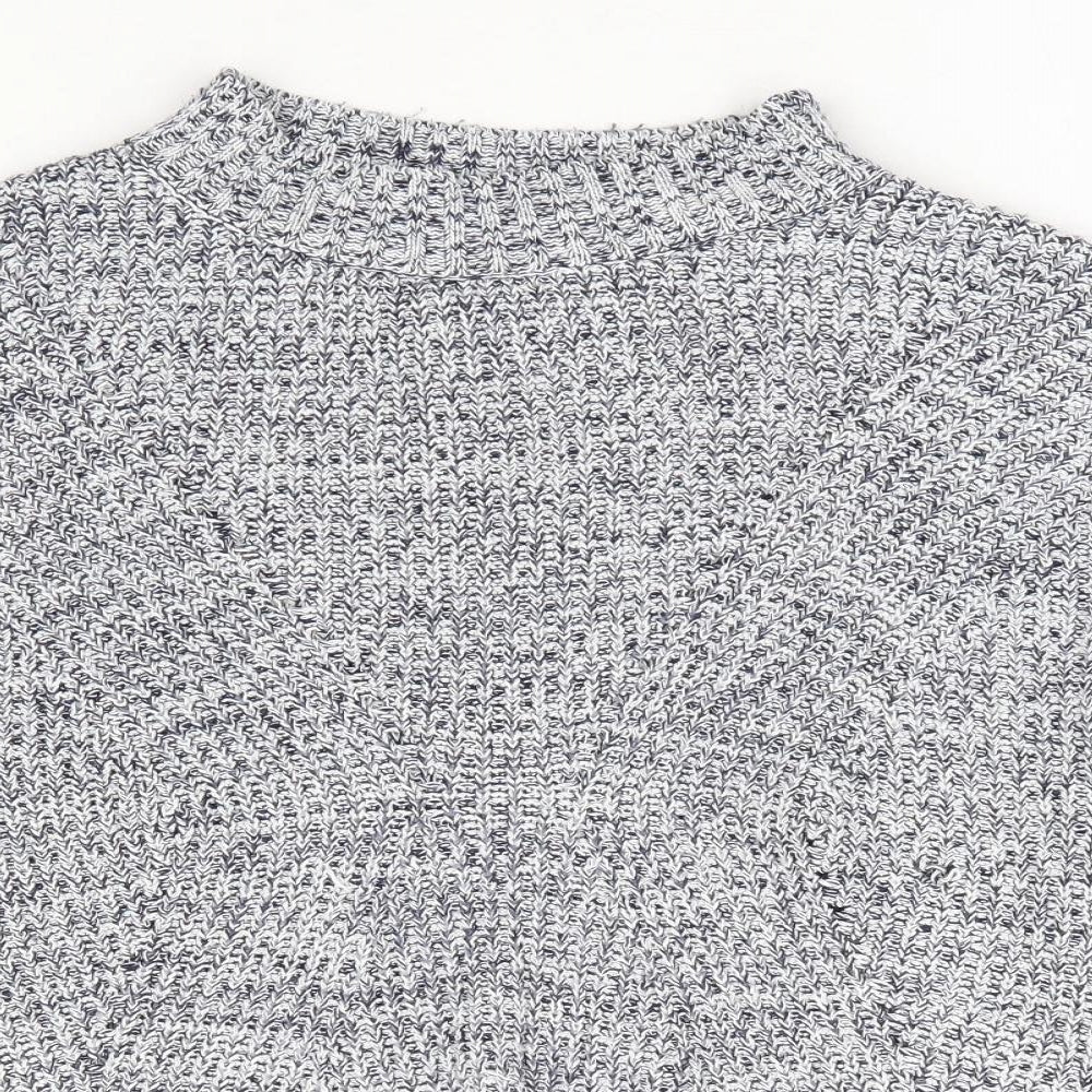 Peacocks Womens Blue Round Neck Acrylic Pullover Jumper Size M