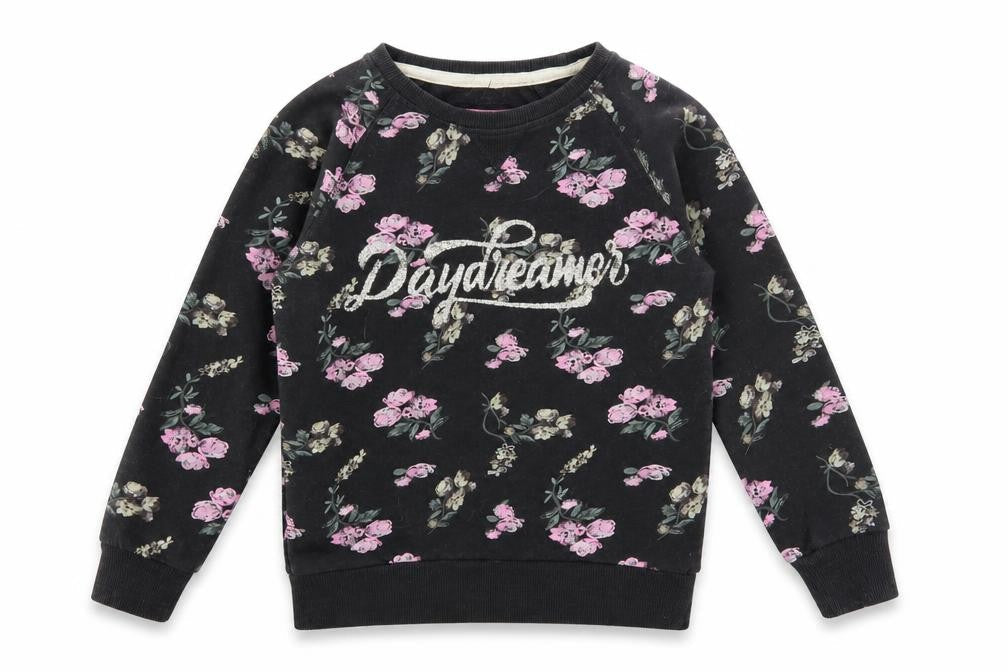 Young Dimension Girls Multicoloured Floral Cotton Pullover Sweatshirt Size 10-11 Years Pullover - Daydreamer
