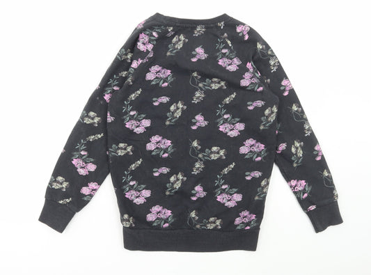 Young Dimension Girls Multicoloured Floral Cotton Pullover Sweatshirt Size 10-11 Years Pullover - Daydreamer