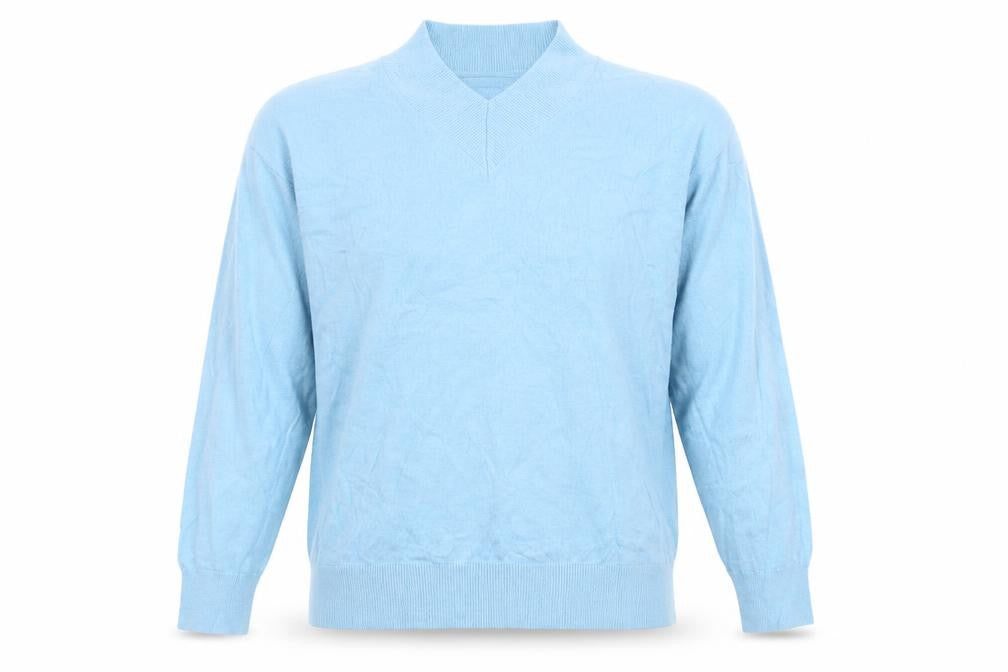 Marks and Spencer Womens Blue V-Neck Viscose Pullover Jumper Size XS