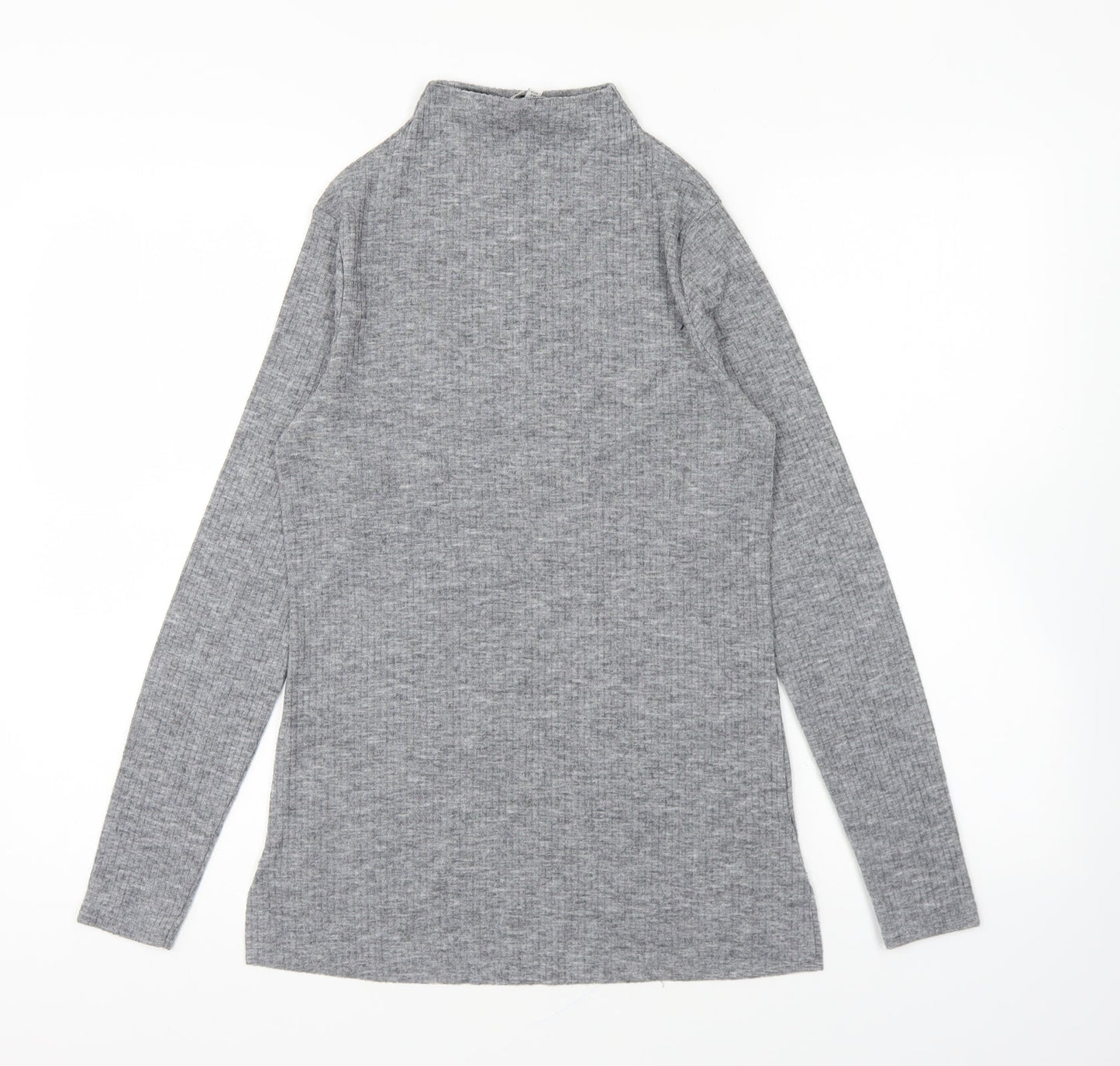 River Island Womens Grey Crew Neck Polyester Pullover Jumper Size 10