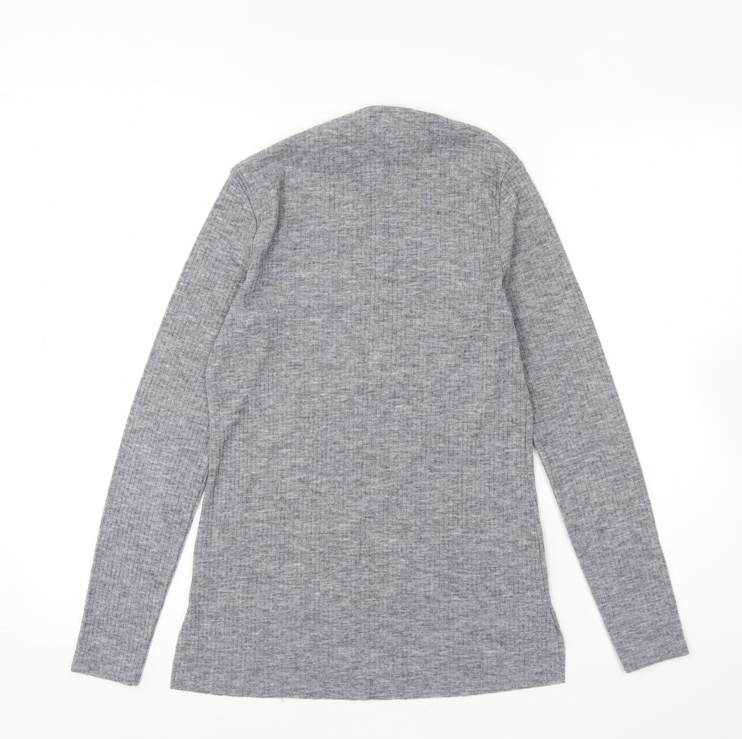 River Island Womens Grey Crew Neck Polyester Pullover Jumper Size 10