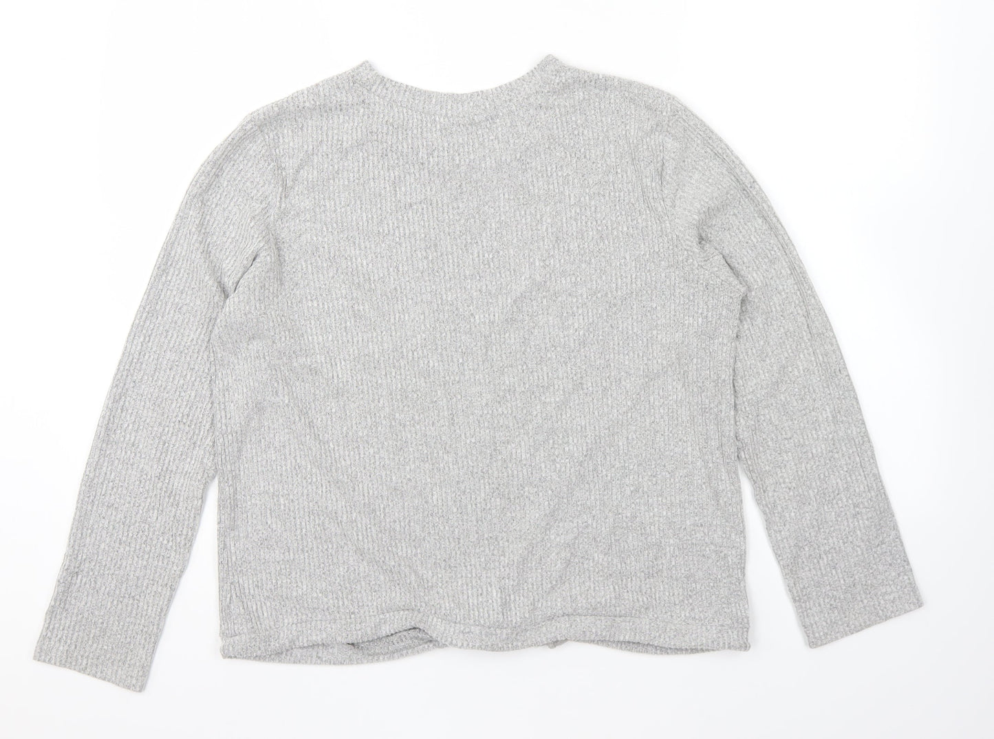 ASOS Womens Grey Viscose Pullover Sweatshirt Size 10 Pullover - Loungewear