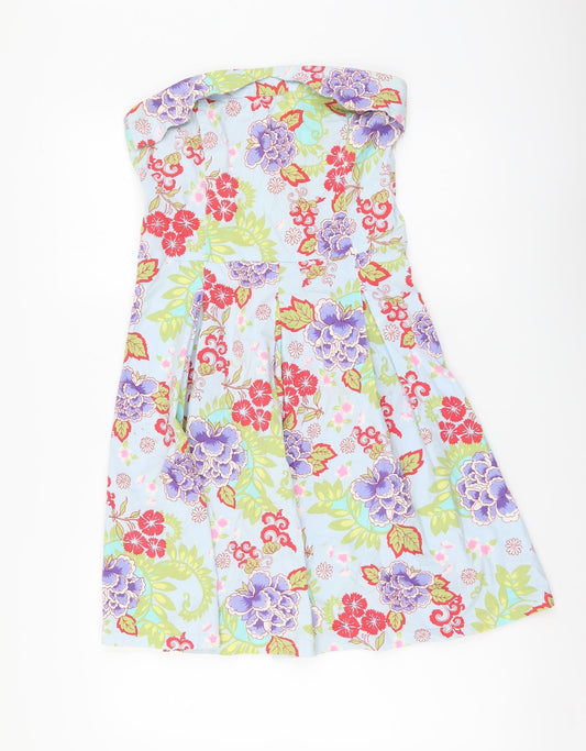 NAF NAF Womens Multicoloured Floral Polyester A-Line Size S Off the Shoulder Pullover