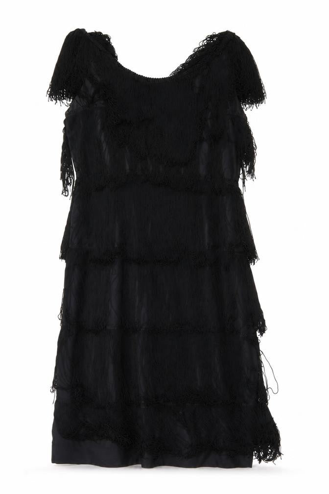 Fenrick Womens Black Polyester A-Line Size L Round Neck Zip