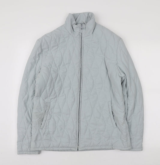 Jack Murphy Womens Blue Puffer Jacket Coat Size 14 Zip
