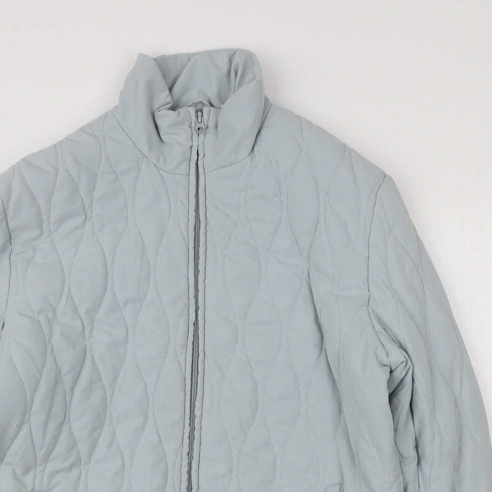 Jack Murphy Womens Blue Puffer Jacket Coat Size 14 Zip