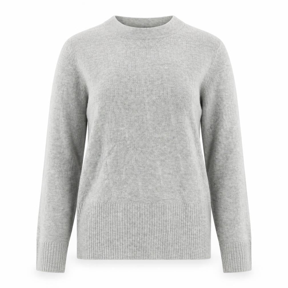 Marks and Spencer Womens Grey Mock Neck Viscose Pullover Jumper Size 6