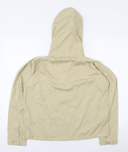 Pineapple Womens Beige Polyester Pullover Hoodie Size M Zip