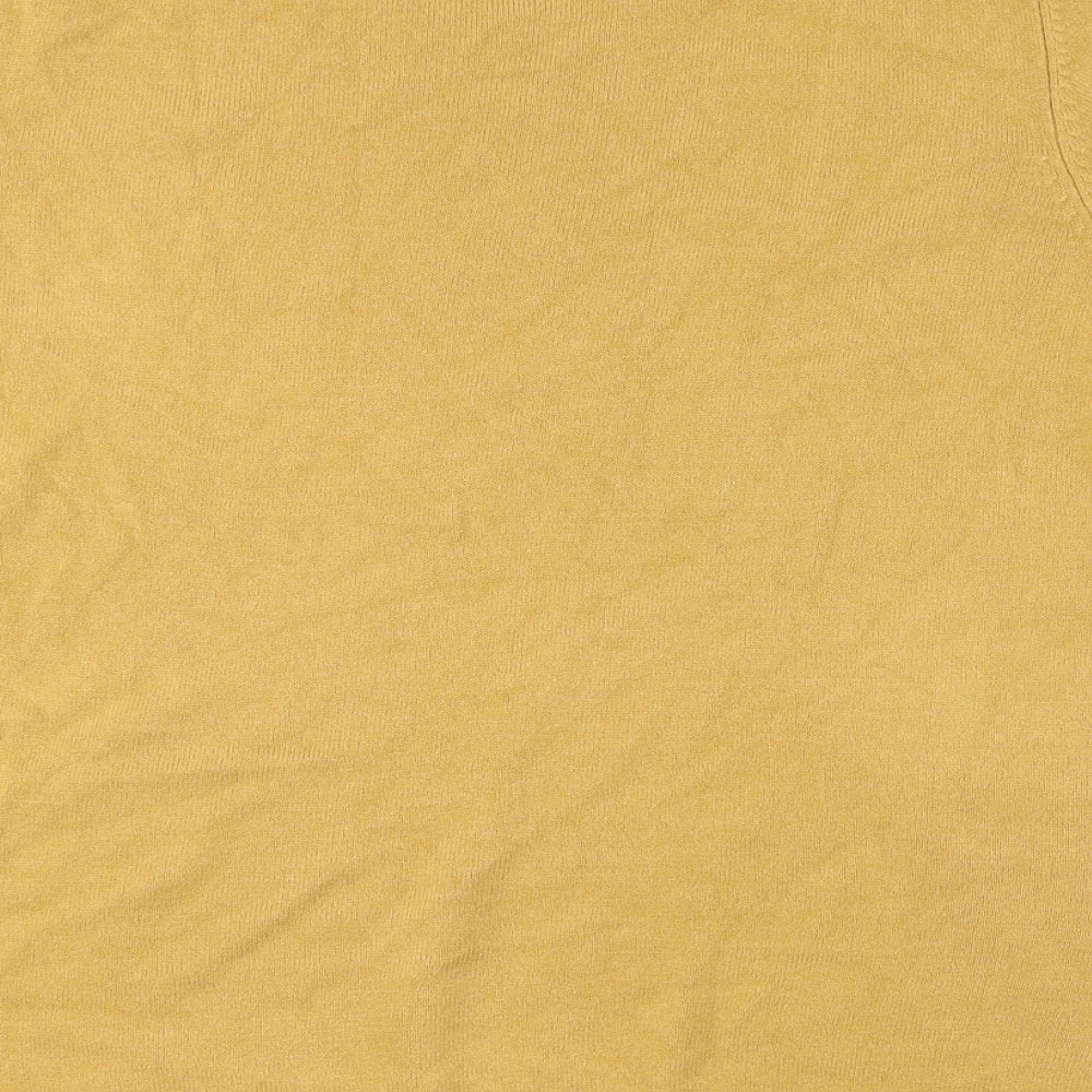 Classic Womens Yellow Acrylic Basic T-Shirt Size 18 Round Neck