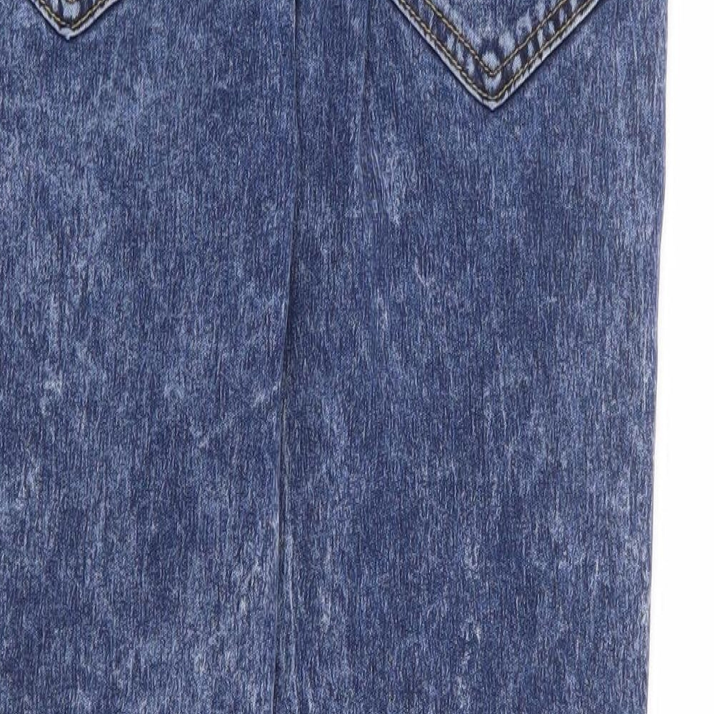 Criminal Damage Mens Blue Cotton Straight Jeans Size 30 in L30 in Regular Zip - Short Length