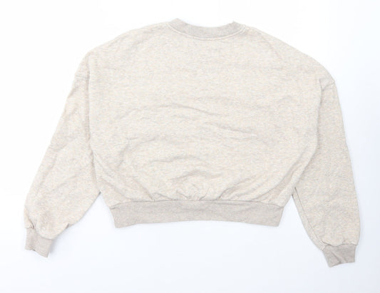 RESERVED Womens Beige Cotton Pullover Sweatshirt Size S Pullover
