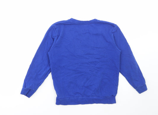George Boys Blue Cotton Pullover Sweatshirt Size 8-9 Years Pullover