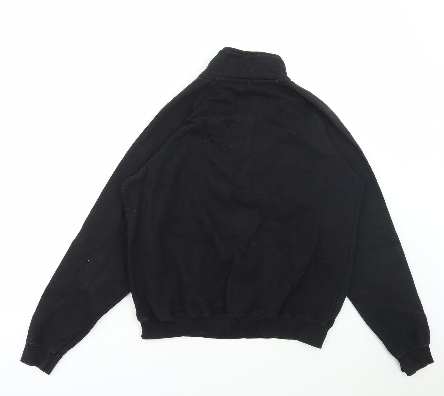 Preworn Womens Black Polyester Pullover Sweatshirt Size M Zip