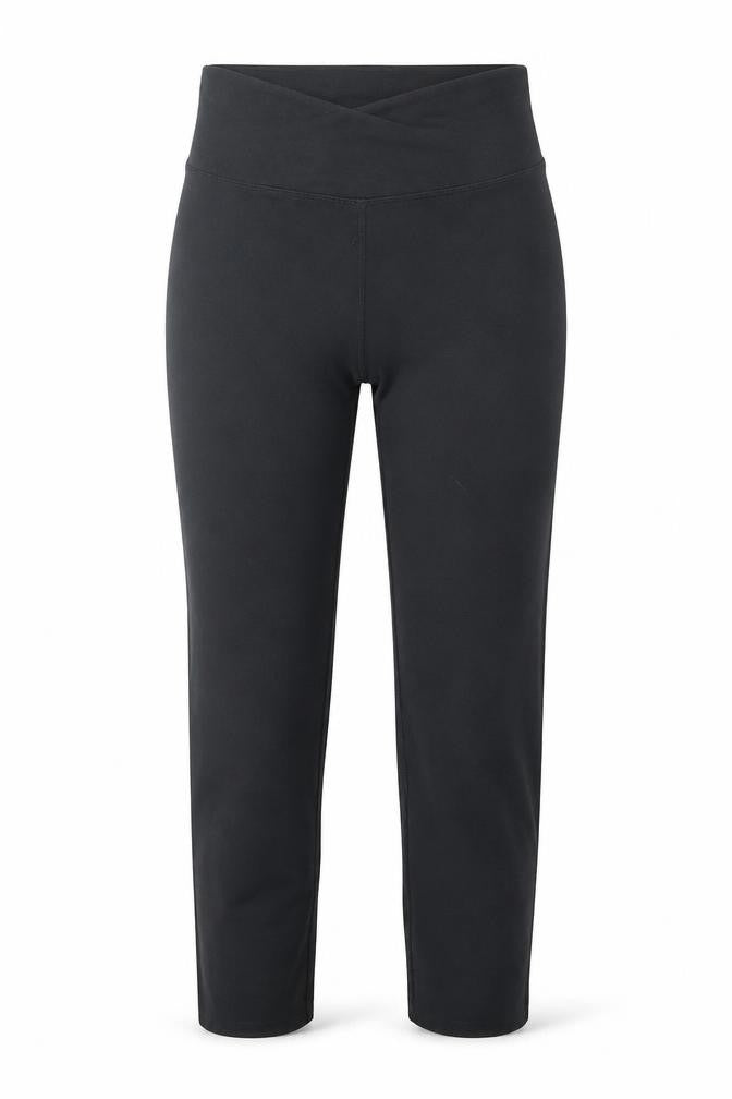 Marks and Spencer Womens Black Polyester Cropped Leggings Size 8 L19 in Regular Pullover