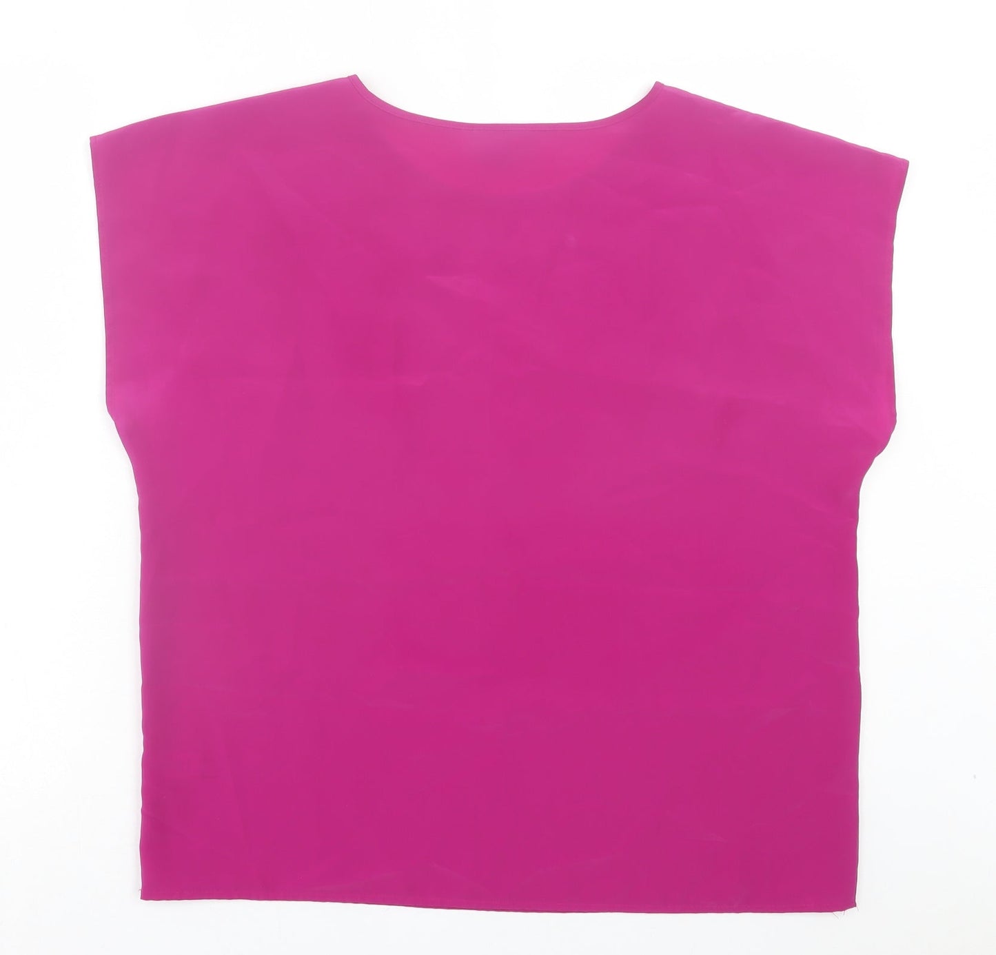 BHS Womens Purple Polyester Basic T-Shirt Size 16 Crew Neck
