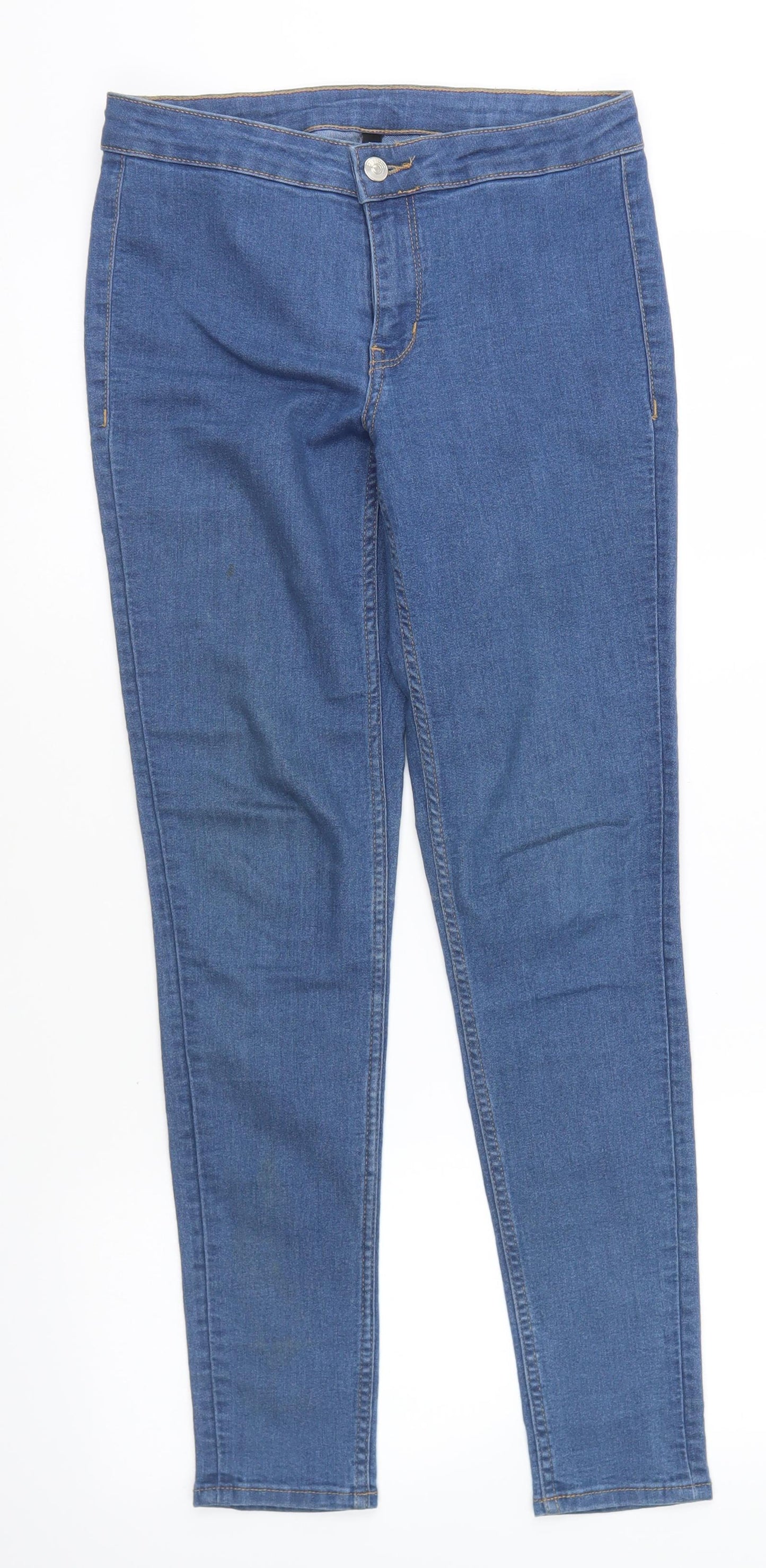 Divided Womens Blue Cotton Skinny Jeans Size 6 L27 in Regular Button