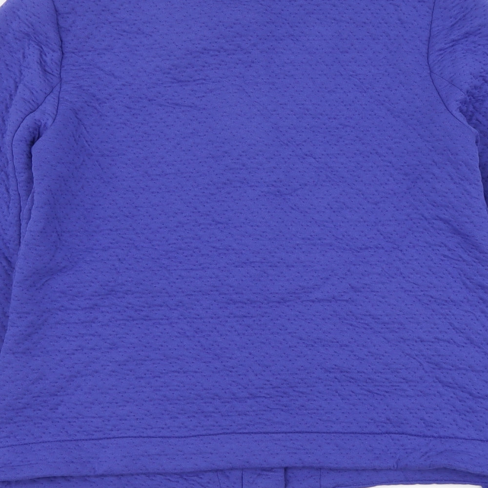 Marks and Spencer Womens Blue Polyester Full Zip Hoodie Size 8 Zip