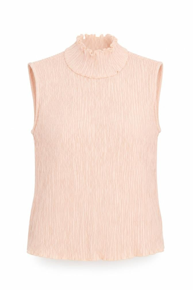 Marks and Spencer Womens Pink Polyester Basic Tank Size 12 Mock Neck