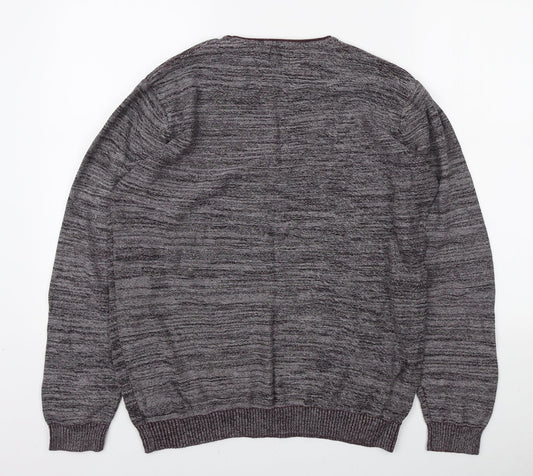 Matalan Mens Grey Round Neck Cotton Pullover Jumper Size M