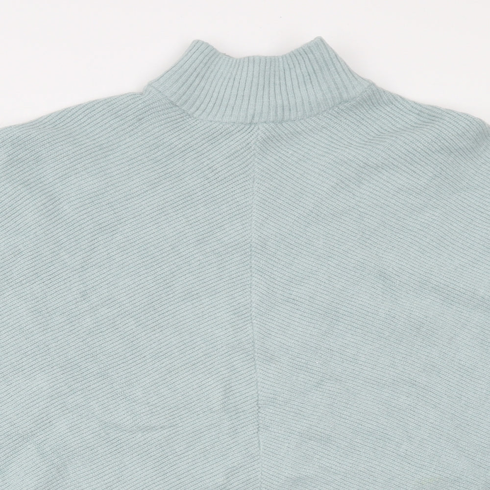 JD Williams Womens Blue High Neck Acrylic Pullover Jumper Size 16