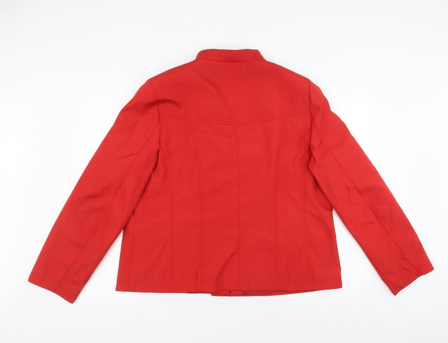 Elegange Womens Red Varsity Jacket Jacket Size 20 Button
