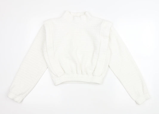 Glamify Womens White Viscose Pullover Sweatshirt Size L Pullover