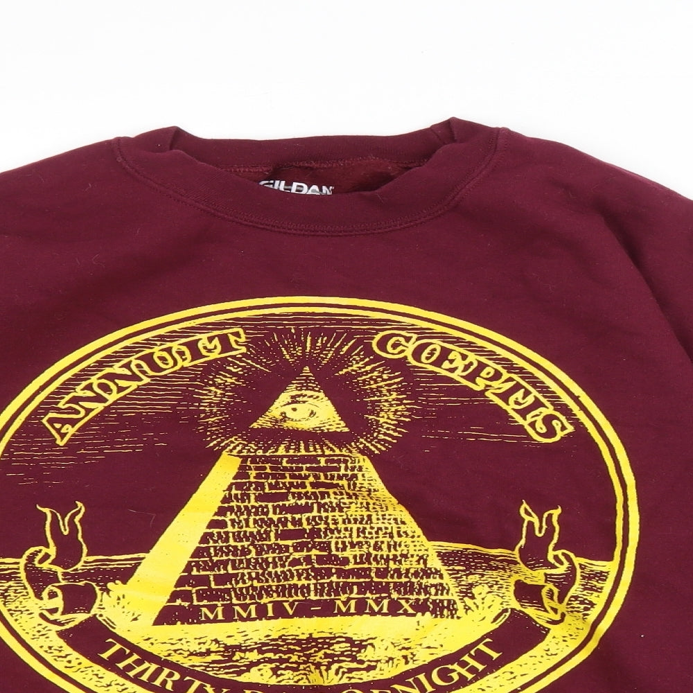 Gildan Mens Red Cotton Pullover Sweatshirt Size M - 30 days of night