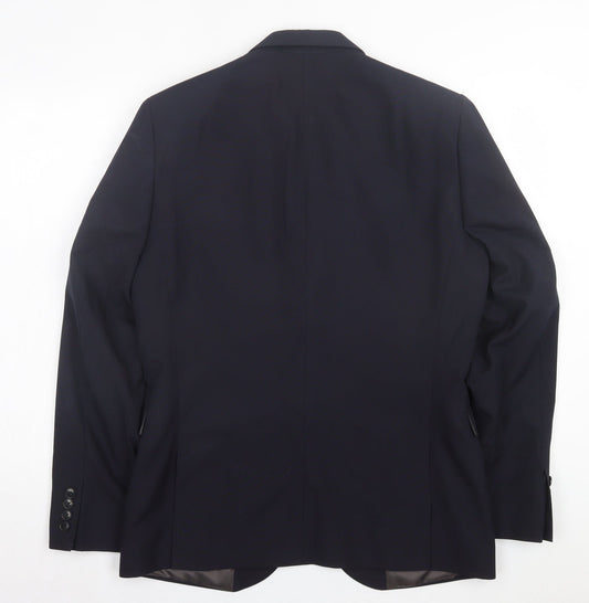 NEXT Mens Blue Polyester Jacket Suit Jacket Size 40