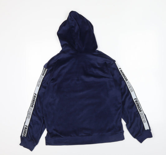 Preworn Womens Blue Polyamide Pullover Hoodie Size S Pullover